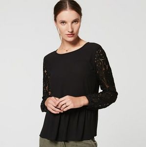 Ann Taylor Loft lace sleeve blouse
